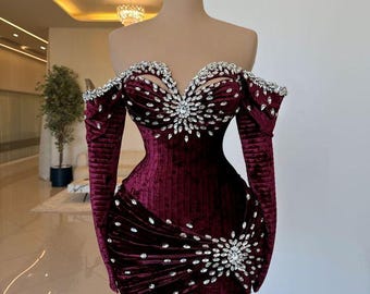 Seceral Luxury Mini Dresses | Cocktail Dress | Wedding Reception Dress | Birthday Dress | Red Carpet | Evening Dress | Ladies Short Dress