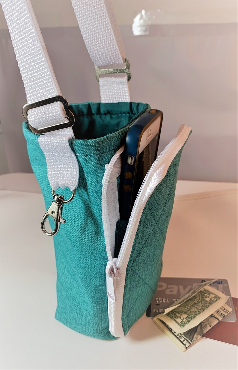 Water Bottle Carrier Aqua Etsy