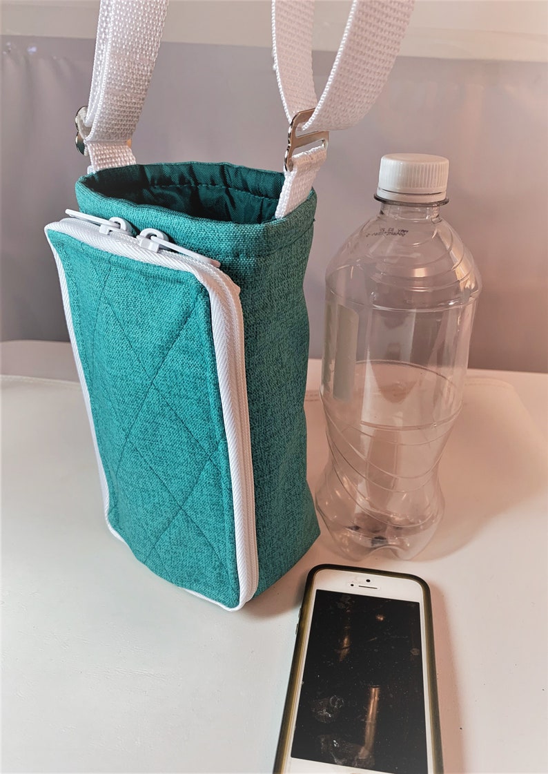 Water Bottle Carrier Aqua Etsy
