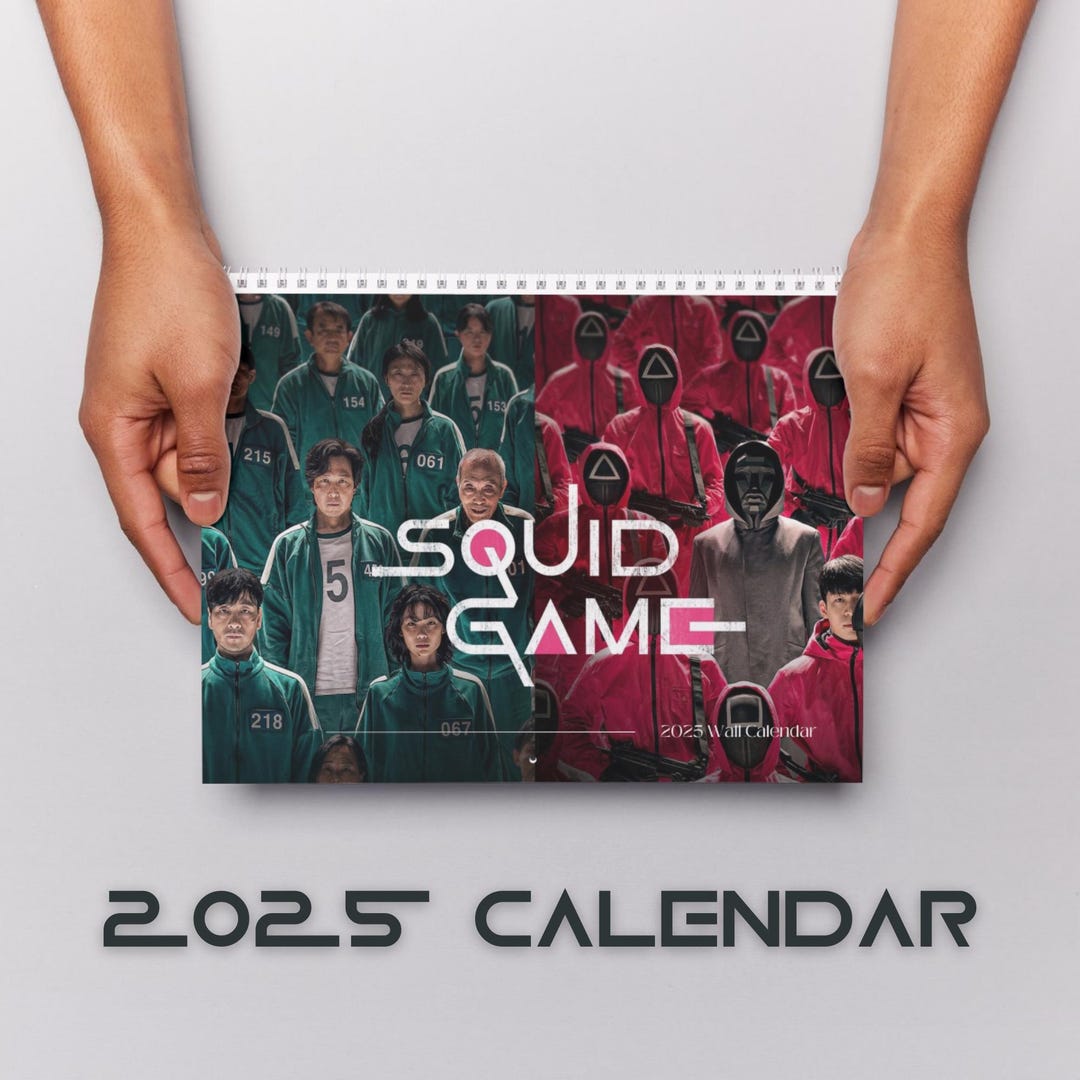 Squid Game Wall Calendar 2025, Netflix Series Theme, Unique Gift for