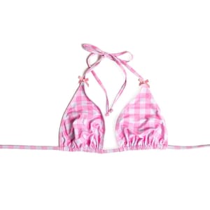 Bikini top, bikini, colorful bikini, bikini top, swimwear, summer, bikini top with bows, triangle bikini