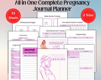Erste Schwangerschaft Planer druckbare, Digitale Mutterschaft Journal, Baby Bump Tracker, Mutterschaft Boho Planer, Bump to Baby, digitale Schwangerschaft
