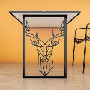 Wall mounted table, folden wall table, Foldable kitchen table, Murphy desk, Foldable table wall mounted table, ship decor table,deer themed