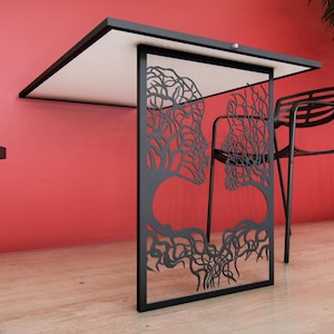 Wall mounted table, folden wall table, Foldable kitchen table, Murphy desk, Foldable table wall mounted, face of face wall decor table