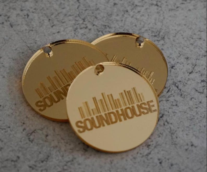 Personalized Circle Acrylic Mirror Tags | Custom Laser Engraved Name Tags for Baptism, Baby Showers, Event, Gifts, or event Favors Round Tag image 10