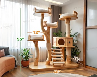 Fake Tree Made Diy Cat Tree With Real Branches Wisteria Cat Tree - Main Image