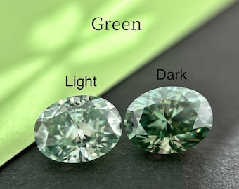 AAAAA Loose Moissanite Stones Oval Cut Green Blue White D purple Pink Yellow color With GRA  Certificate for Jewelry Crafting