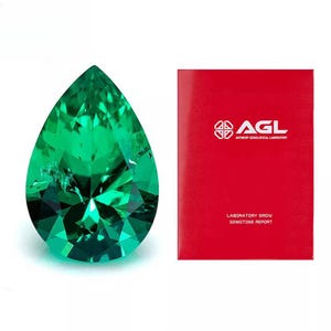 Lab Grown Columbia Emerald Pear Cut Skillfully Hand Cut with AGL Certificate For Jewelry Ring Necklace Bracelet Make