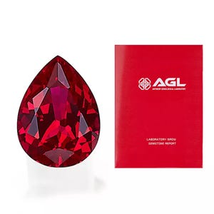 AGL Certified Lab Grown Ruby Pear Cut Hand Cutting Loose Pigeon Blood Red Gems For Necklace Earrings Make