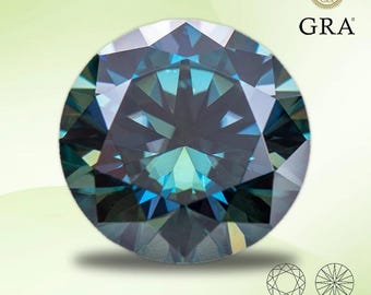 Regenbogen Blau Moissanite Stein: 3-11 mm Rundschliff Lose Edelstein