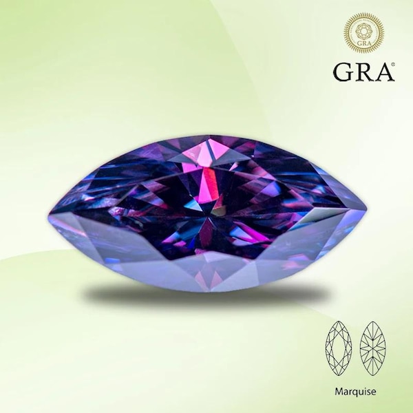 In het lab gekweekte moissanietdiamanten Marquisevorm 1~5 kt koningspaars losse briljantgeslepen diamanttest doorstaan met GRA-certificaat voor fijne sieraden