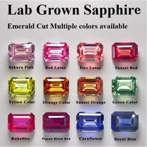 Lab Grown Sapphire Royal Blue Color Emerald Cut VVS1 Selectable AGL Certificate For Ring Necklace Bracelet Pendant Earrings