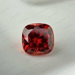 Moissanitsten Kuddeslipning 0,5-5,0 ct Granatfärg Lös Ädelsten DIY Ring Halsband Örhängen Material Med Certifikat Godkänd Diamant Testare