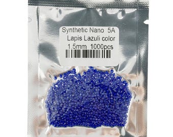 1.0~3.0mm 500pcs  Synthetic Lapis Lazuli Nano Round Brilliant Cut  Loose Heat-resistant Gems For Jewelry Wax Setting