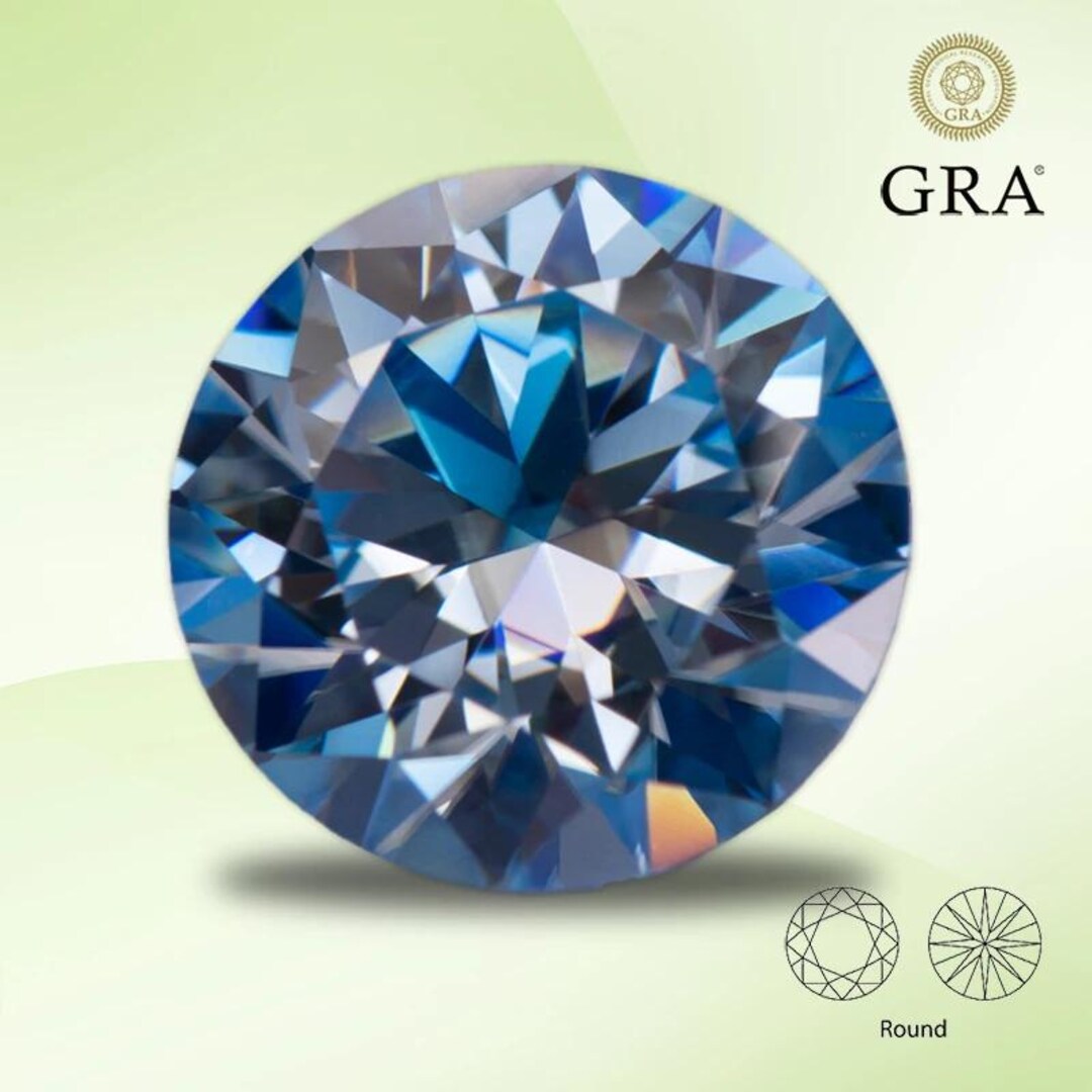 Lab Grown Diamonds Ice Blue Color Loose Moissanite Stones 1ct 2ct 3ct ...