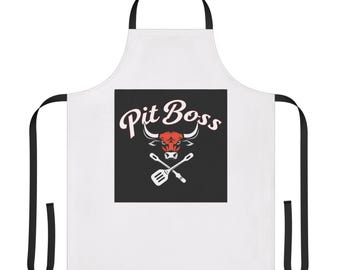 Grilling Apron for Pit Boss, BBQ Apron with 5-Color Straps, Cooking Apron for Men, Funny Apron Gift for Dad, Chef Apron for Grill Master,