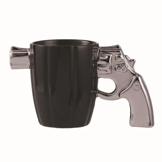 3D Revolver Handle Coffee Mug  Novelty Ceramic Gun Cup - Etsy