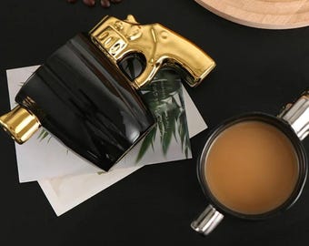 3D Revolver Handle Coffee Mug  Novelty Ceramic Gun Cup - Etsy
