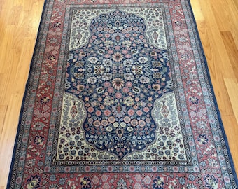 Vintage Hereke Teppich - Handgewebter türkischer Wollteppich, authentische anatolische Kunst
