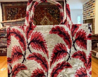 Ikat Velvet Tote Bag
