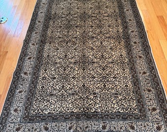 Vintage Turkish Kayseri Rug – Handwoven Wool Carpet – Authentic Anatolian Oushak Style – 1960s Boho Home Decor