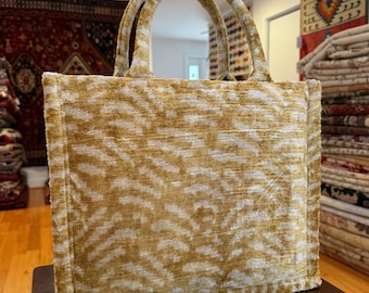 Ikat Velvet Tote Bag