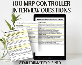 Interview Prep, MRP Controller Job, STAR Format, STAR Method, Behavioral Sample Questions, Followup Letter, Printable Interview Questions