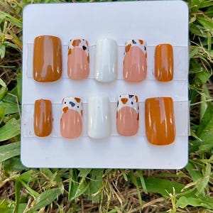 Cow Print Press-On Nails