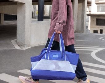 Charming Canvas Pet Carry Bag for Spring Outdoor Adventures - Fresh Style