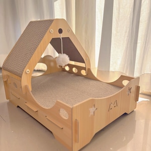 Bonita casa para gatos/cama para mascotas/
