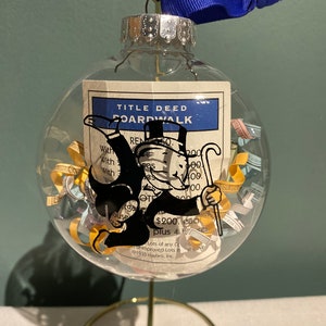 Monopoly Game Ornament-Request your favorite Property before it is Sold!