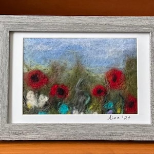 Little Wildflowers  wool painting