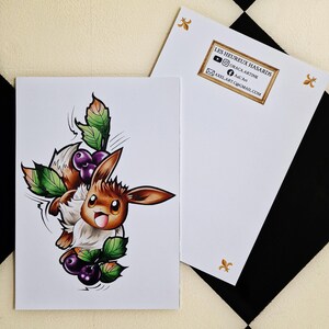 Evoli - Pokemon Serie #1 - affiche murale - dessin - carte - pop art