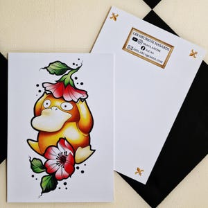 Psykokwak - Pokemon Serie #1 - affiche murale - dessin - carte - pop art