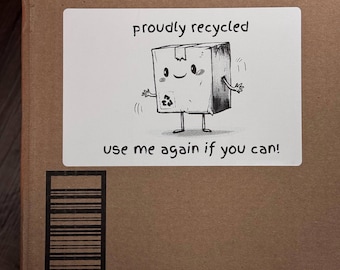 Recycled Box Sticker Label (4x6 in, Printable)