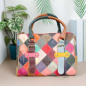 Bolso de cuero tejido Y2K, bolso de mano boho, cartera boho vintage, bolso étnico, bolso de cuero tipo mensajero, bolso boho vintage, bolso boho tribal