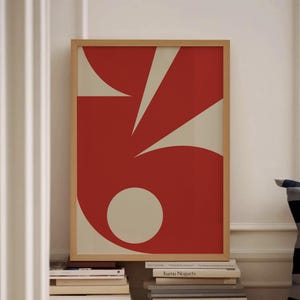 Abstract Red | Modern Poster | Wall Art | Printable Art