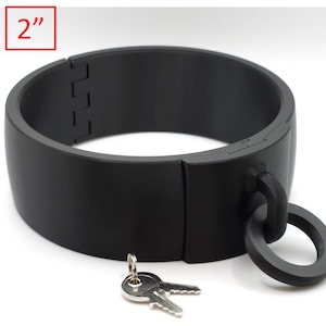 Collar de bondage con candado oculto de 2" de alto