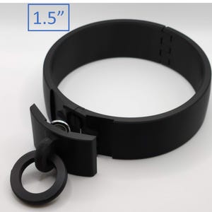 PERMANENT Bondagehalsband med dolt hänglås - 3,8 cm högt