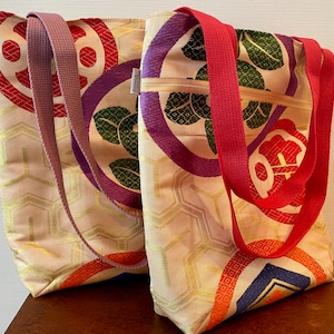 Upcycled Vintage Japanese Obi tote bag, purse, handbag