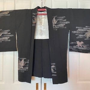 Vintage Japanese Haori Jacket Kimono Coat