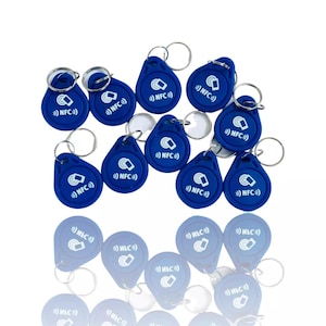 Set da 10 tag NFC NTAG216 adatto come portachiavi per tutti gli smartphone