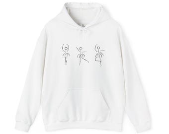 Dance Hooded Sweatshirt, Hand Designed Unique Dance Apparel, Dancewear Gift Ballet Positions Shirt Gift for a ballerina