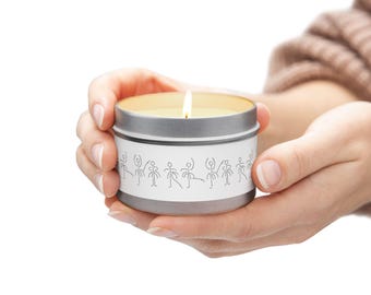 Tin Candles, Ballet Positions Dancer Gift Candle, Ballerina Dancer Candle, Best Selling Tin Candle, Ballet Lover Gift, Dance Studio Decor,