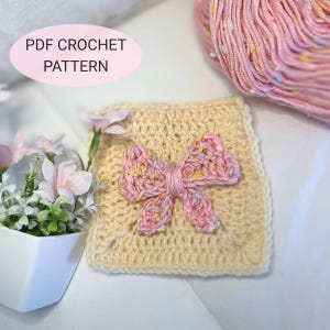 Schleife Oma Quadrat MUSTER Süß Kokette DIY häkeln Quadrat Anleitung Anfänger Einfach Baby Decke Quadrat Sofortiger Download PDF