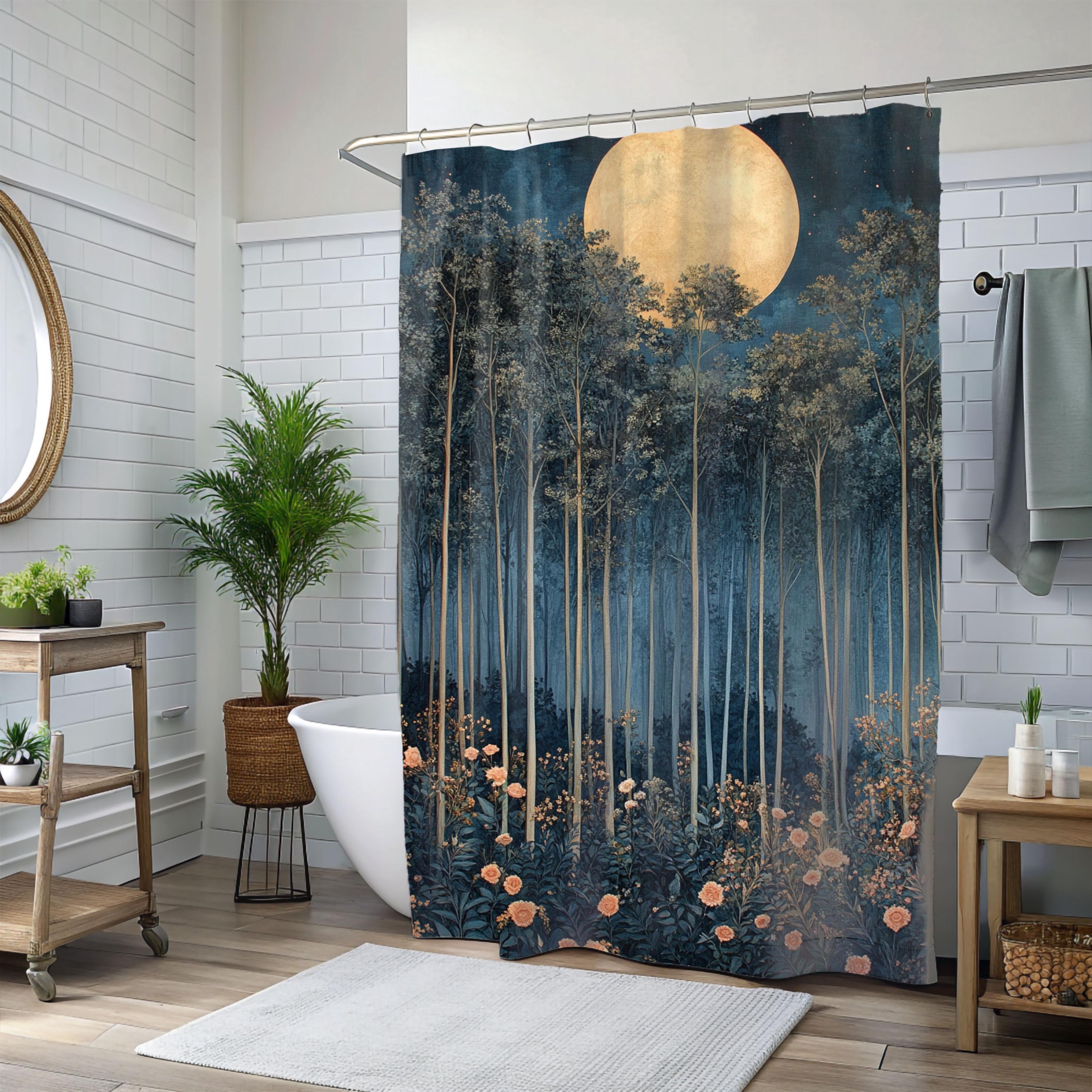 Tenda da doccia con magia oscura, bagno con incantesimo Grimoire, bagno gotico, arredamento esoterico, protezione Wicca, Grimoire, tavola Ouija, demone, Baphomet - Italia