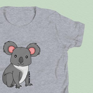 Camiseta infantil Koala: camiseta australiana para a vida selvagem, presente para os amantes da natureza