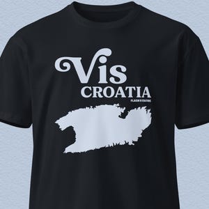 Vis Island Croatia Map T-Shirt, Adult Size, Women&#39;s Tee, Men&#39;s T-Shirt, Croatian Gifts