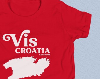 Camiseta infantil de la isla de Vis, Croacia – Camiseta juvenil, ideal para el colegio, el juego o los viajes. Regalo perfecto para niños.