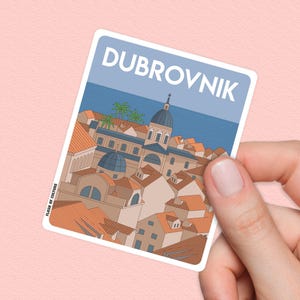Dubrovnik Croatia Sticker, Old Town Travel Gift, Croatian Souvenir, Iconic City Walls Decal, Waterproof Vinyl Laptop Sticker